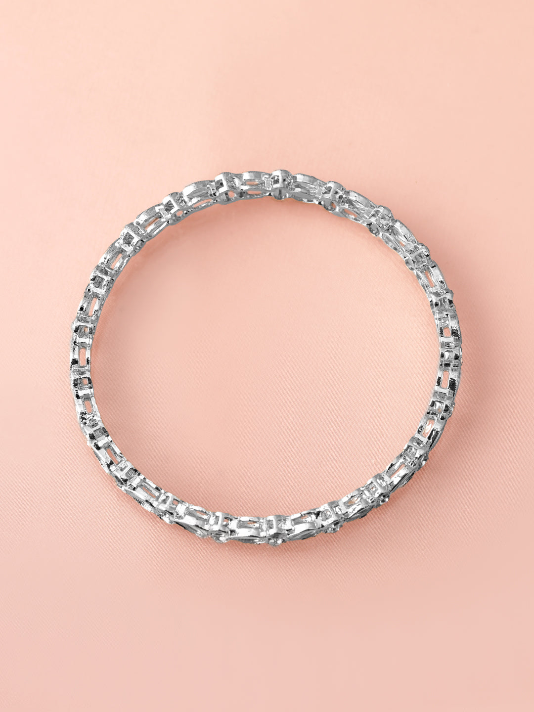 White Radiance Kundan Bangles 2.10 - Extra Large