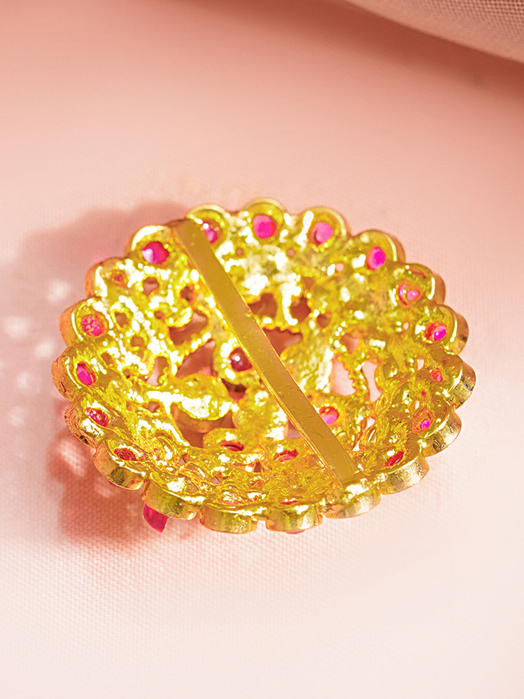 【Rubans】 Gold Plated Kundan Multicolor Hair Pin|ゴールドメッキ クンダン マルチカラー ヘアピン