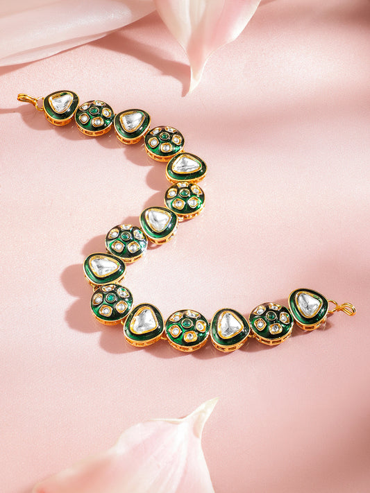 Crescent of Kundan Light Sheeshphool フリーサイズ
