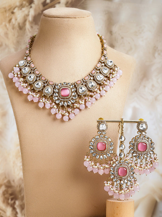 Heritage Charm Light Pink Choker Set フリーサイズ