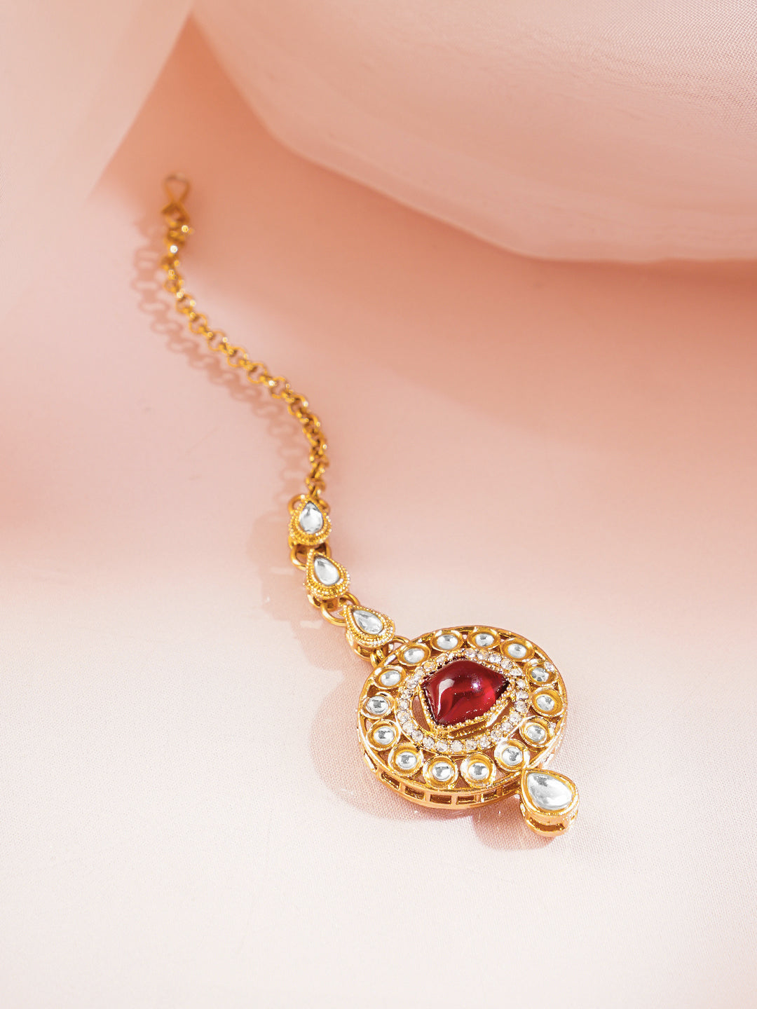 Multicolor Cubic Zirconia Kundan Set フリーサイズ