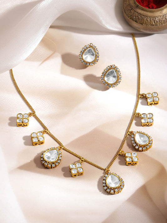 Festive Sparkle Kundan-Diamond Charm Set フリーサイズ