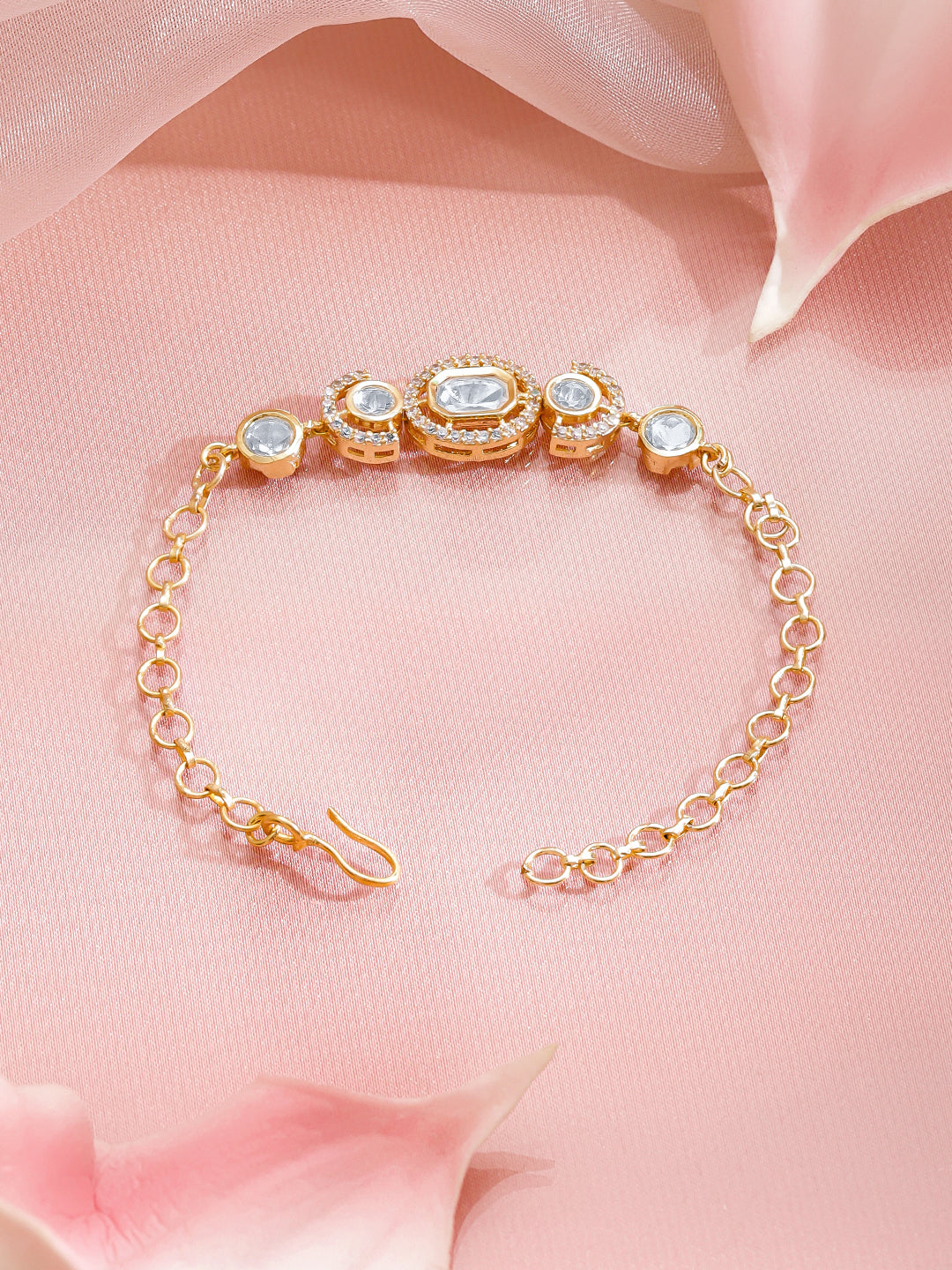 Handcrafted Kundan Bracelet フリーサイズ