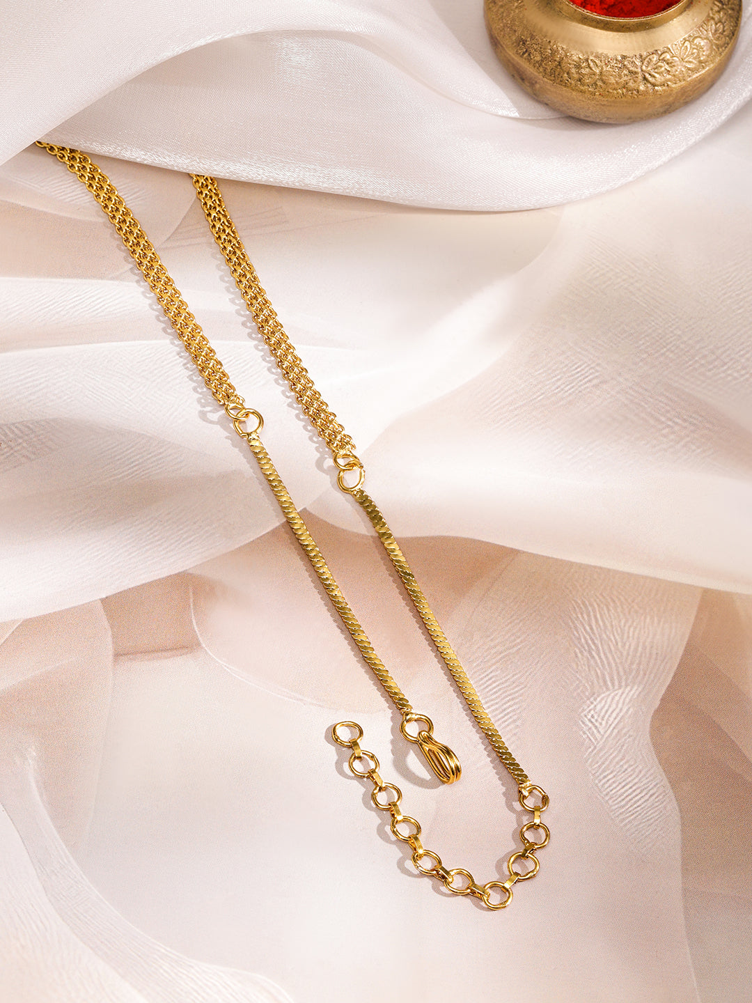 Peacock Motifs Alluring Pink Drops Necklace フリーサイズ