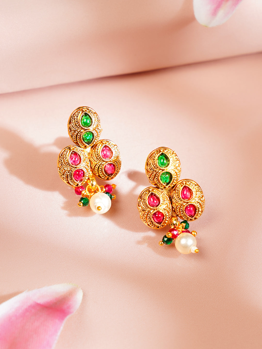 【Rubans】 Gold Plated Multicolor Necklace Set|ゴールドメッキ マルチカラー ネックレスセット