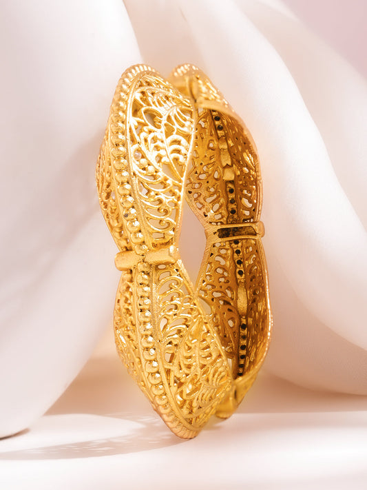 Golden Lacework Openable Bracelet Width - 2 cm