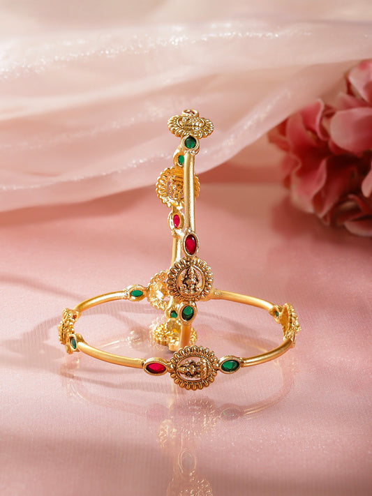 Temple Glow Ruby Emerald Bangles 2.8 - Large