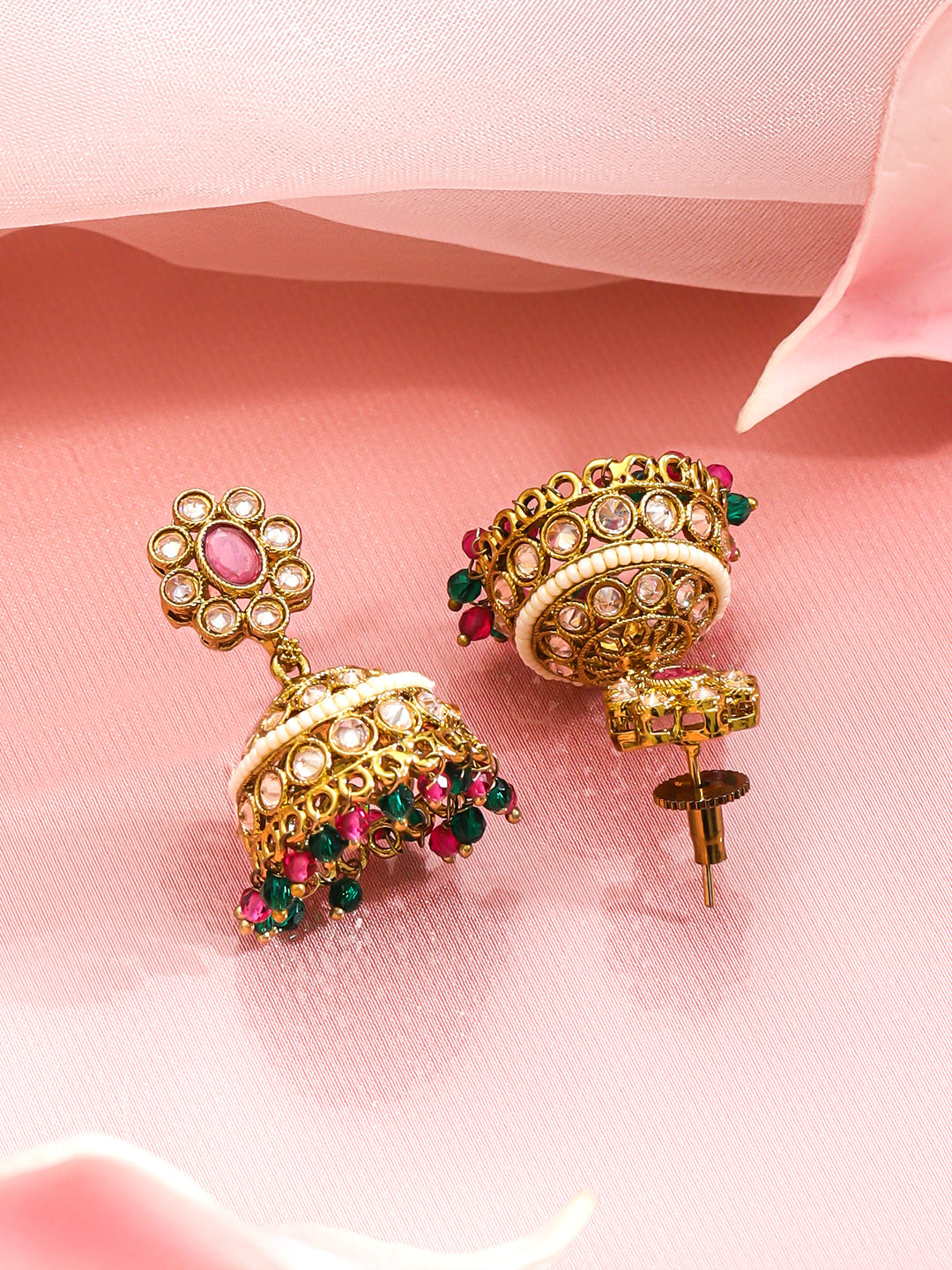 Handcrafted Multicolor Jhumka フリーサイズ