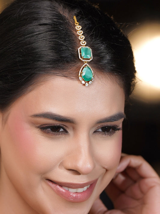 Pastel Elegance Bridal Maang Tikka フリーサイズ