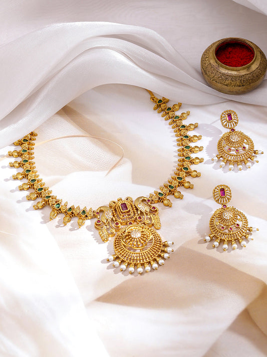 Sunrise of Tradition Golden Necklace Set フリーサイズ