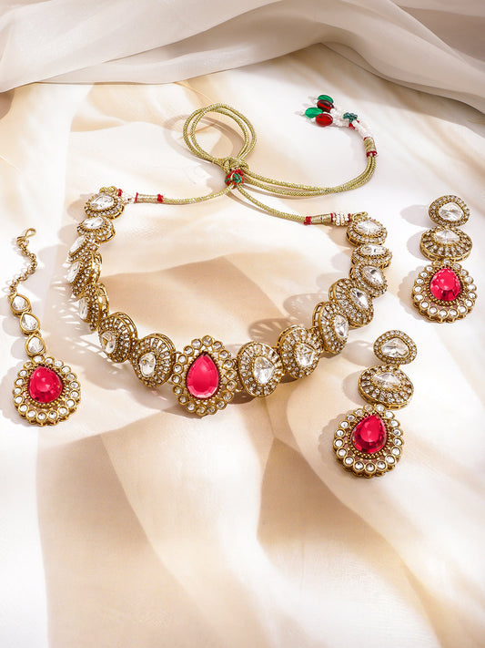 Luxe Radiance Pink Necklace Set フリーサイズ