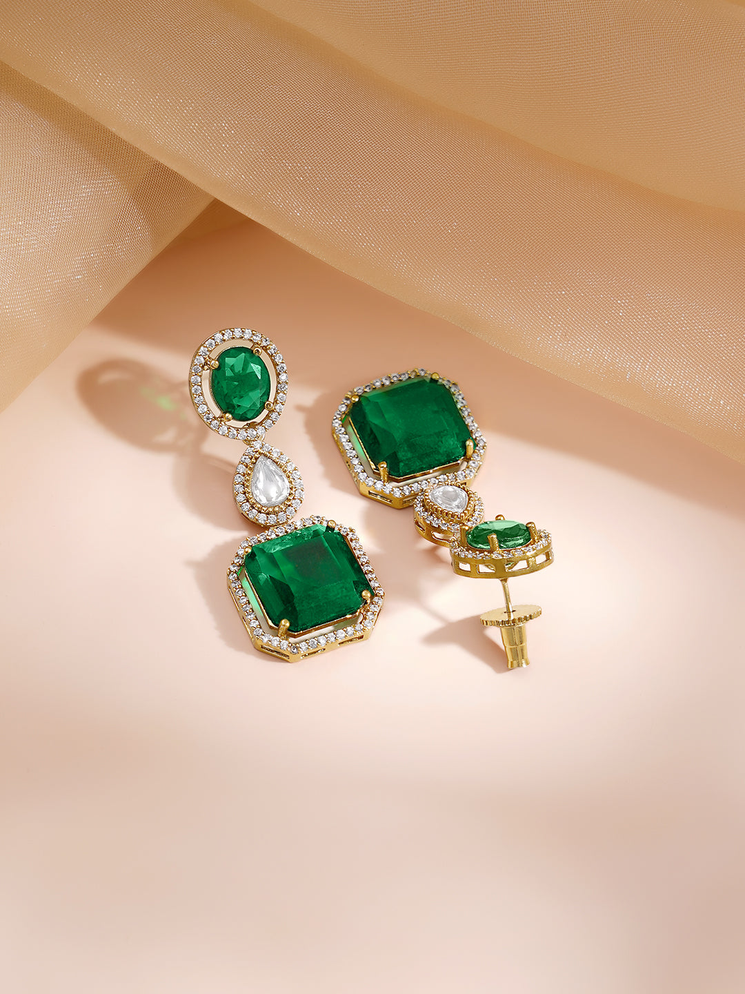 【Rubans】 Dainty Green & White Necklace Set|デインティ グリーン&ホワイト ネックレスセット|フリーサイズ