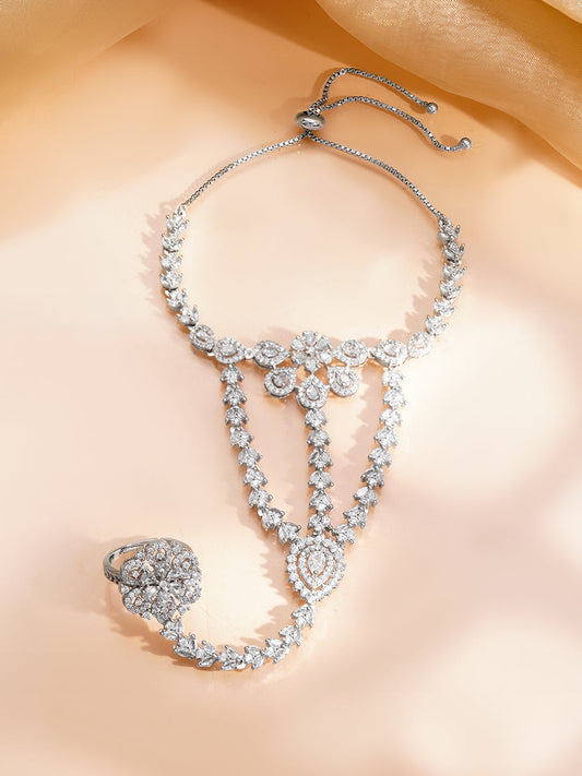 Crystal Bloom Hand Harness Bracelet フリーサイズ