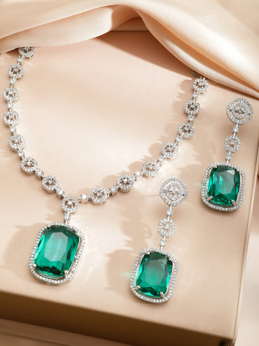 Emerald Moonlight Necklace Set フリーサイズ