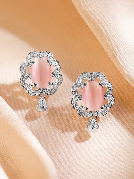 Elegant Shine Pink Drop Earrings フリーサイズ