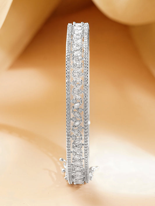 Sparkling Silver Shine Cubic Zirconia Bracelet フリーサイズ