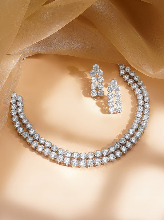 American Diamond Luxe Necklace Set フリーサイズ