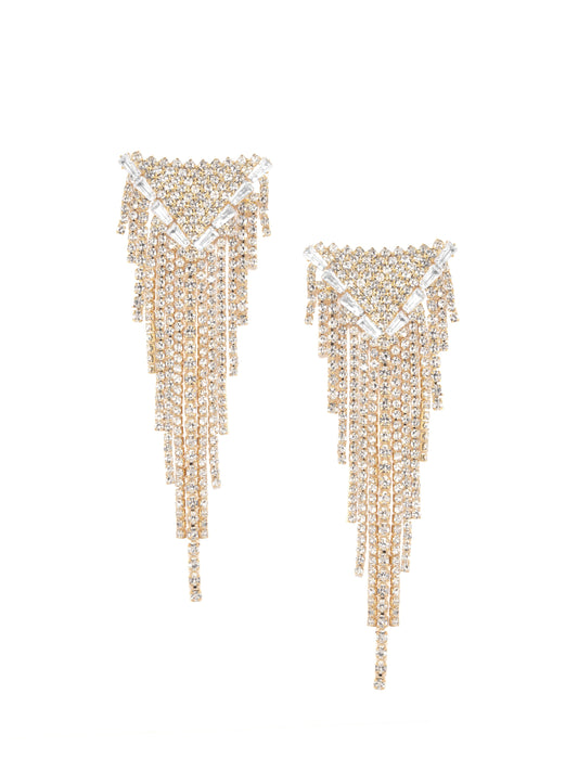 Runway Glam Crystal Danglers フリーサイズ