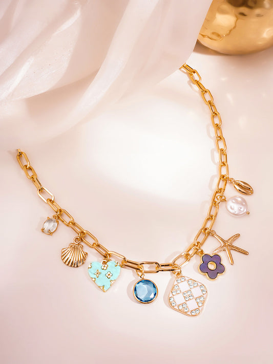 Freshly Creafted Charms Necklace Chain フリーサイズ
