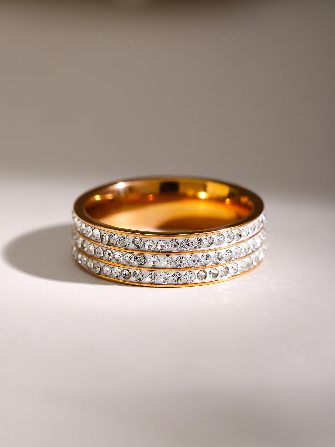 Three Layer Gold Plated Eternity Band 7