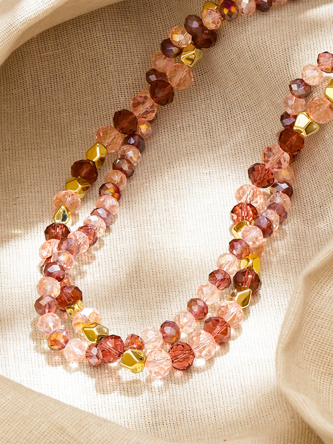 【Rubans】 Multicolor Beaded Layered Necklace|マルチカラー ビーズ レイヤード ネックレス