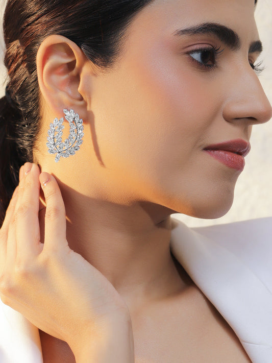 【Rubans】 Studded Leaf Earrings|スタッズ リーフ イヤリング