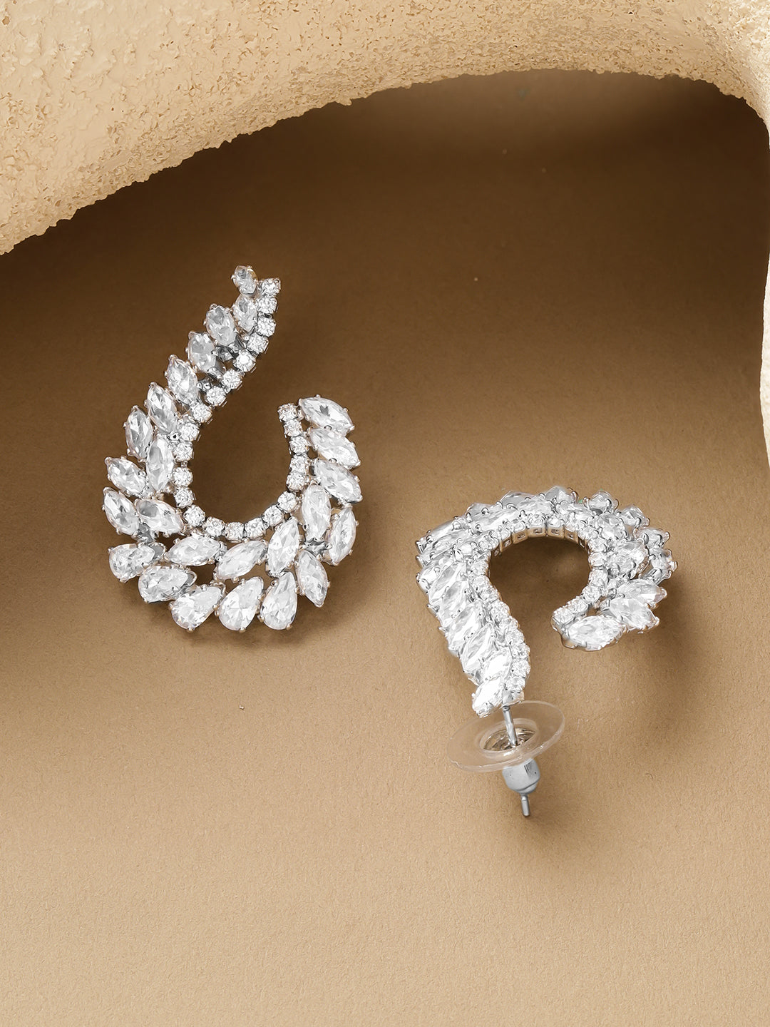 【Rubans】 American Diamond Zirconia Studded Earrings|アメリカンダイヤモンド ジルコニア スタッドイヤリング