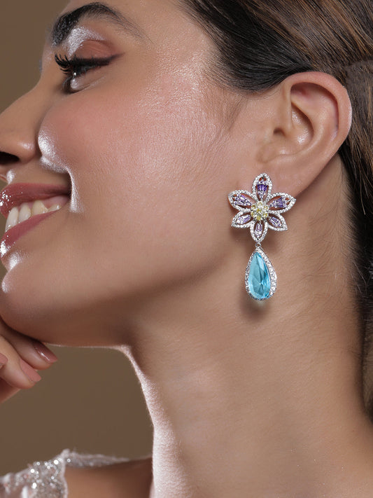 Luxe Prism Bloom Multicolour Drops Silver