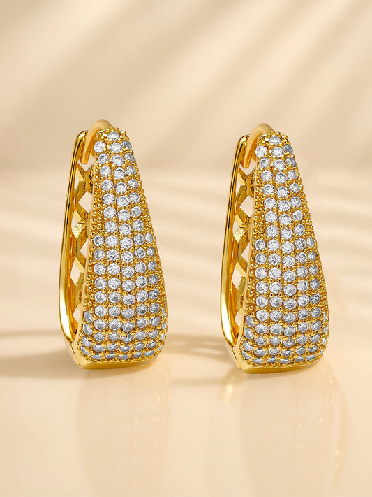 【Rubans】 Diamond-Dust Dreamshine Gold Hoop Earrings|ダイヤモンドダスト ドリームシャイン ゴールド フープイヤリング
