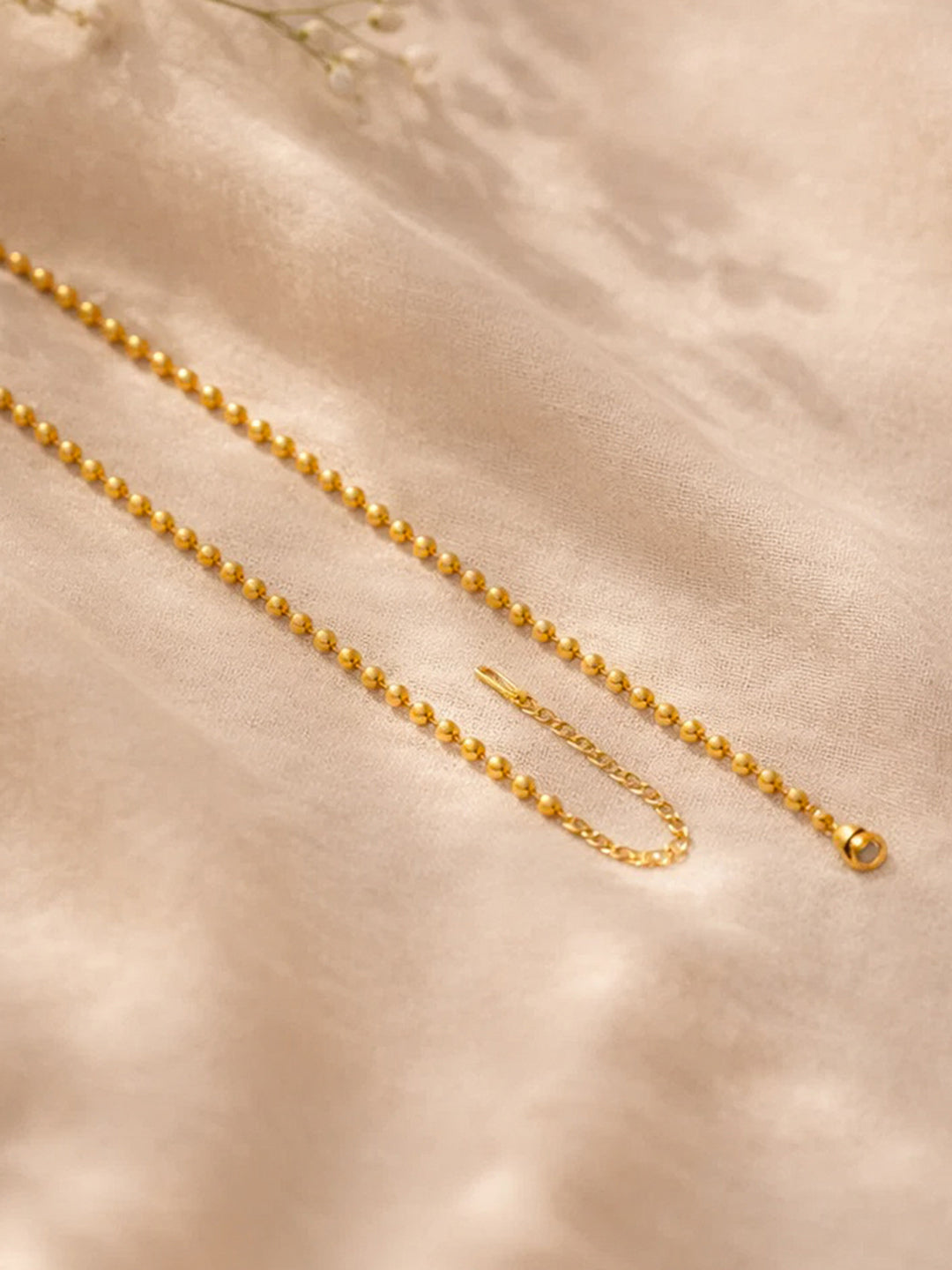Demi Fine 18K Gold Plated Stainless steel Beaded Chain Necklace Length - 20 cm
