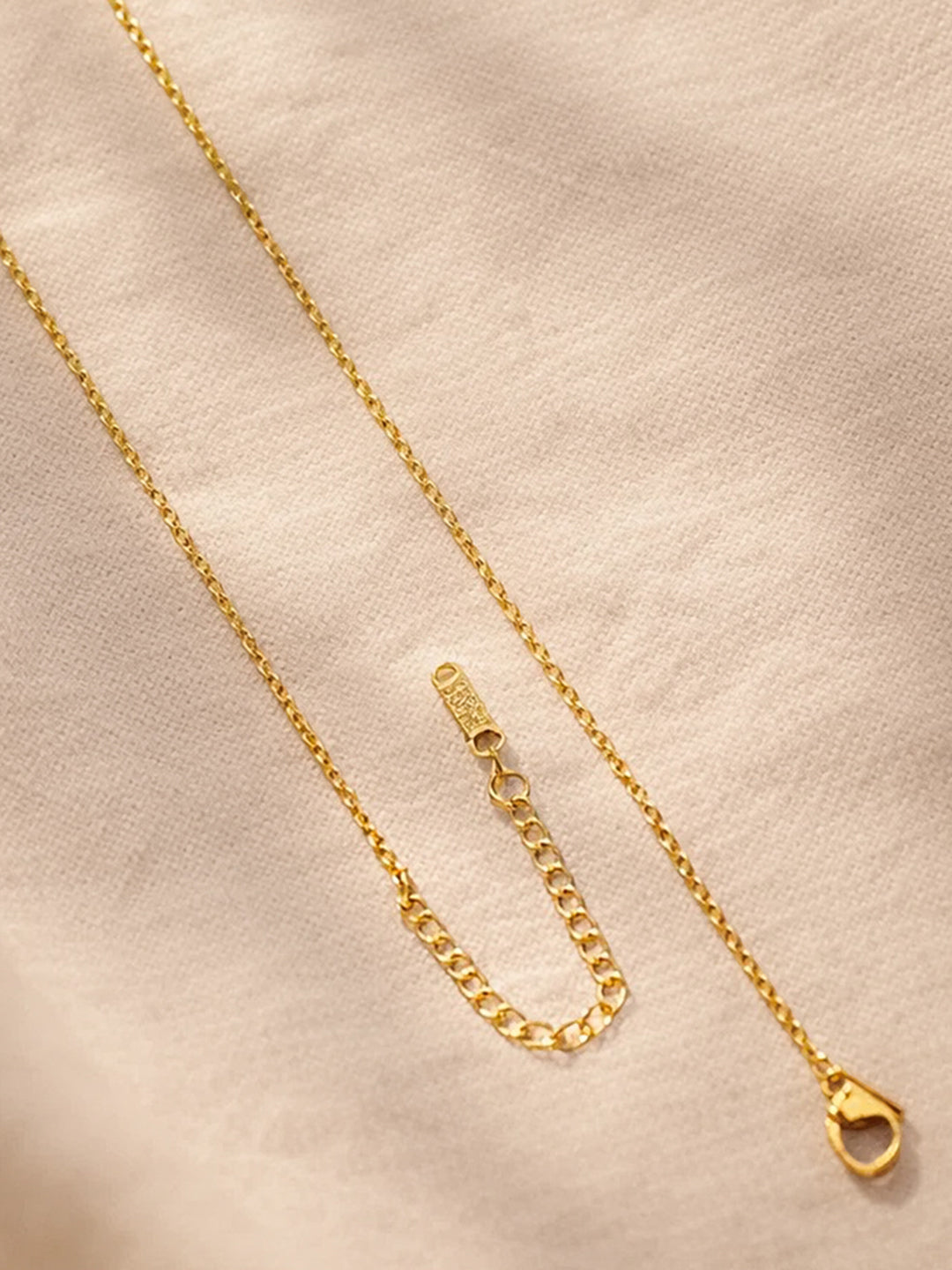 Demi Fine 18K Gold Plated Stainless steel Chain Round Crystal Pendant Necklace Length - 19.1 cm