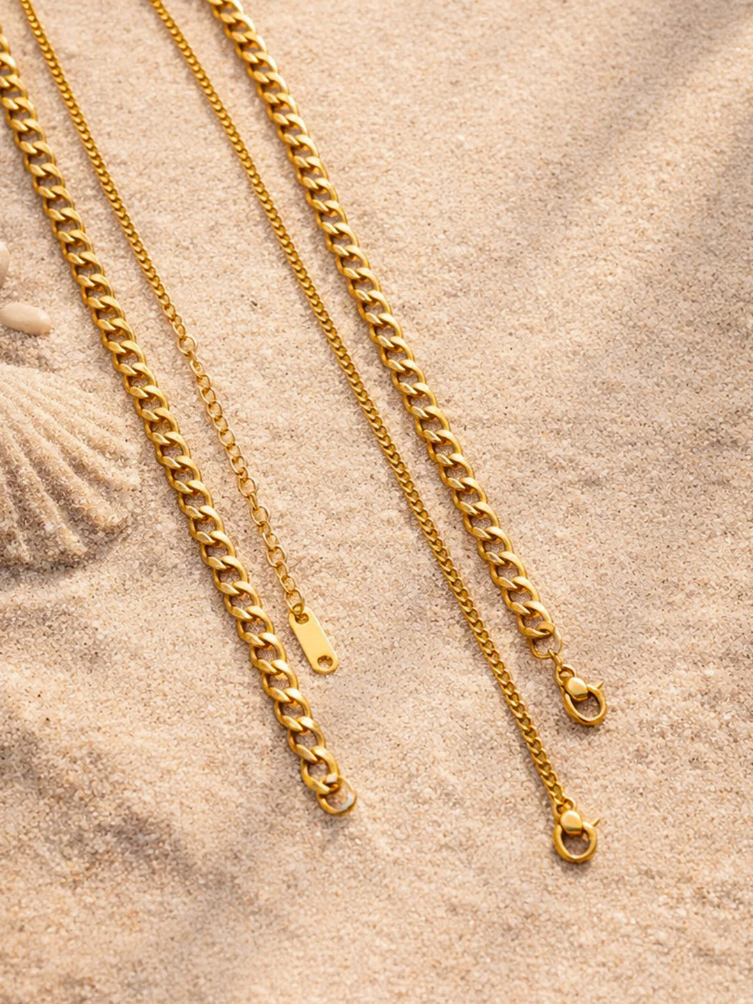 【Rubans】 Demi Fine Gold-Plated Coin Pendant Layered Chain Necklace|デミファイン ゴールドメッキ コインペンダント レイヤード チェーンネックレス