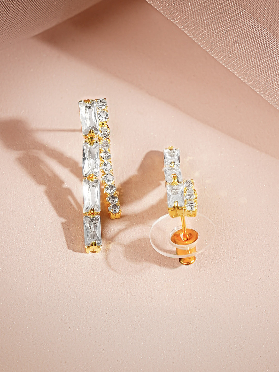 【Rubans】 Gold-Plated Crystal Tennis Choker Necklace Set|ゴールドメッキ クリスタル テニス チョーカー ネックレスセット