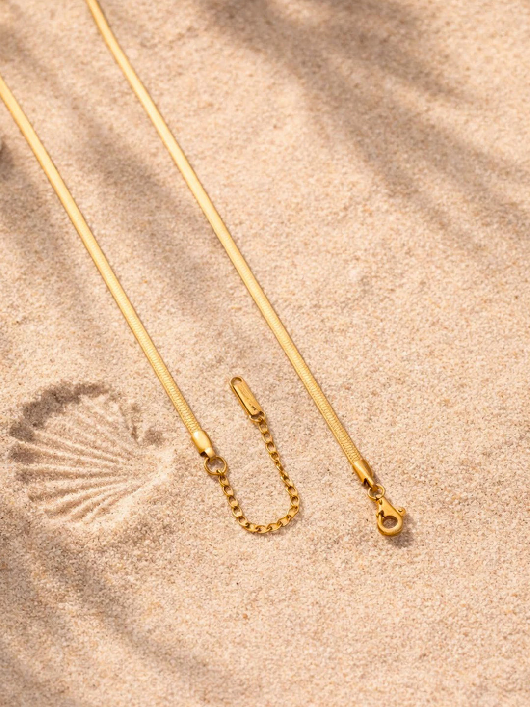 Demi Fine 18K Gold Plated Stainless steel Clover Pendant Snake Chain Necklace Length - 21 cm