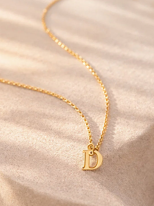 Demi Fine 18K Gold Plated Stainless steel Signature D Pendant Necklace Length - 24.4 cm