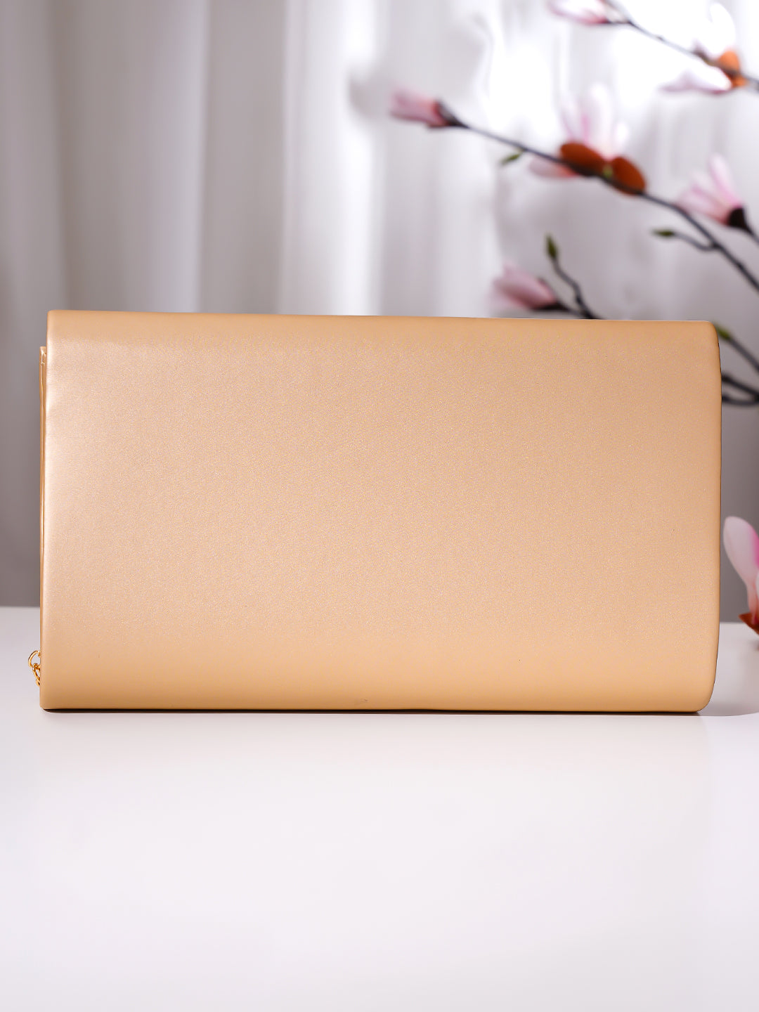 【Rubans】 Champagne Gold Party Envelope Clutch Handbag|シャンパンゴールド パーティー エンベロープ クラッチ ハンドバッグ