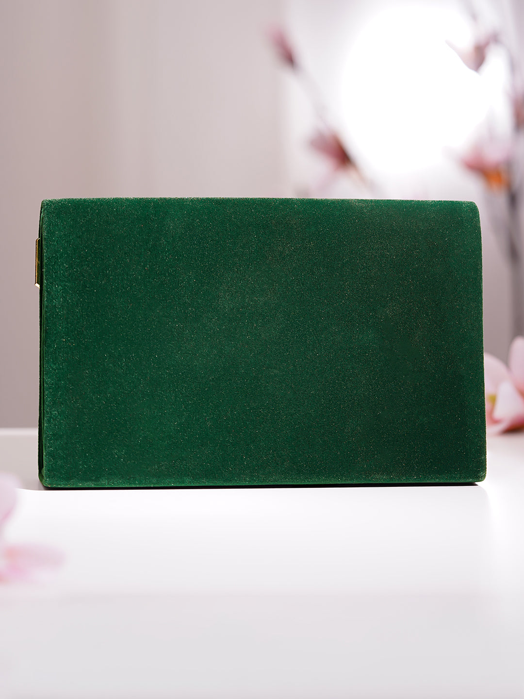 【Rubans】 Green Metallic Envelope Clutch Handbag|グリーンメタリック エンベロープ クラッチバッグ