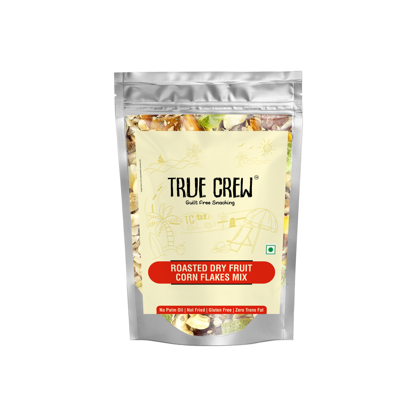 【Sri Sri Tattva】 Roasted Dry Fruits Corn Flakes Mix| ローストドライフルーツ コーンフレークミックス| 150g