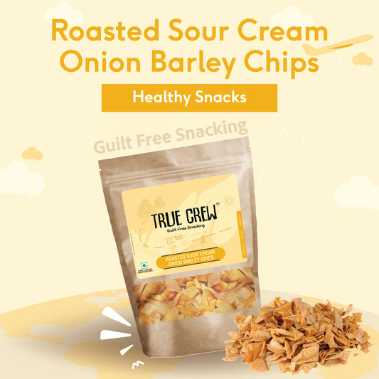 TRUE CREW - Sour Cream Onion Barley Chips, 125 g 125g