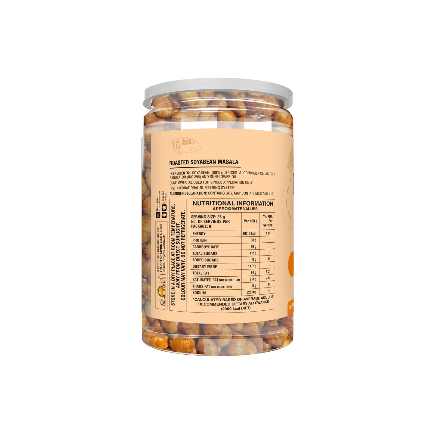 TRUE CREW Roasted Soya Bean Masala, 200g 200g