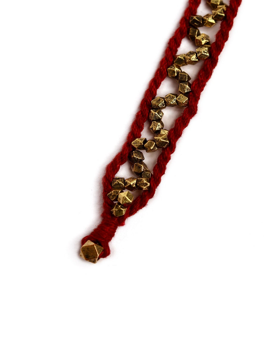 Set of 2: Alina Red Thread German Silver Anklets