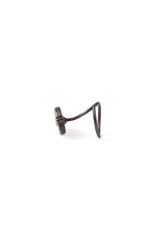 Intricate Brass Circular Motif Nose Pin タイプ ノンホール(クリップ式)