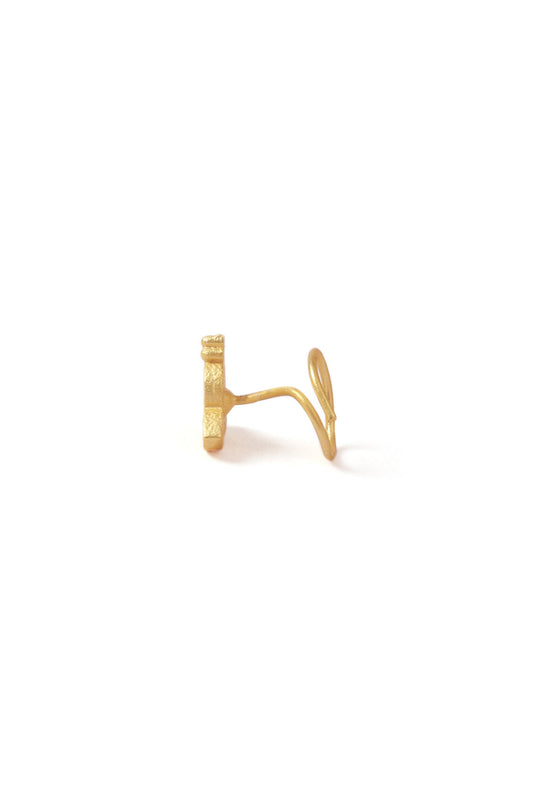 Gold Trio Ancient Motif Brass Nosepin タイプ ノンホール(クリップ式)