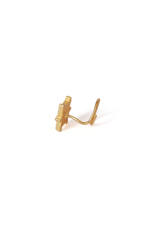 Ancient Motif Gold Brass Nosepin タイプ ノンホール(クリップ式)