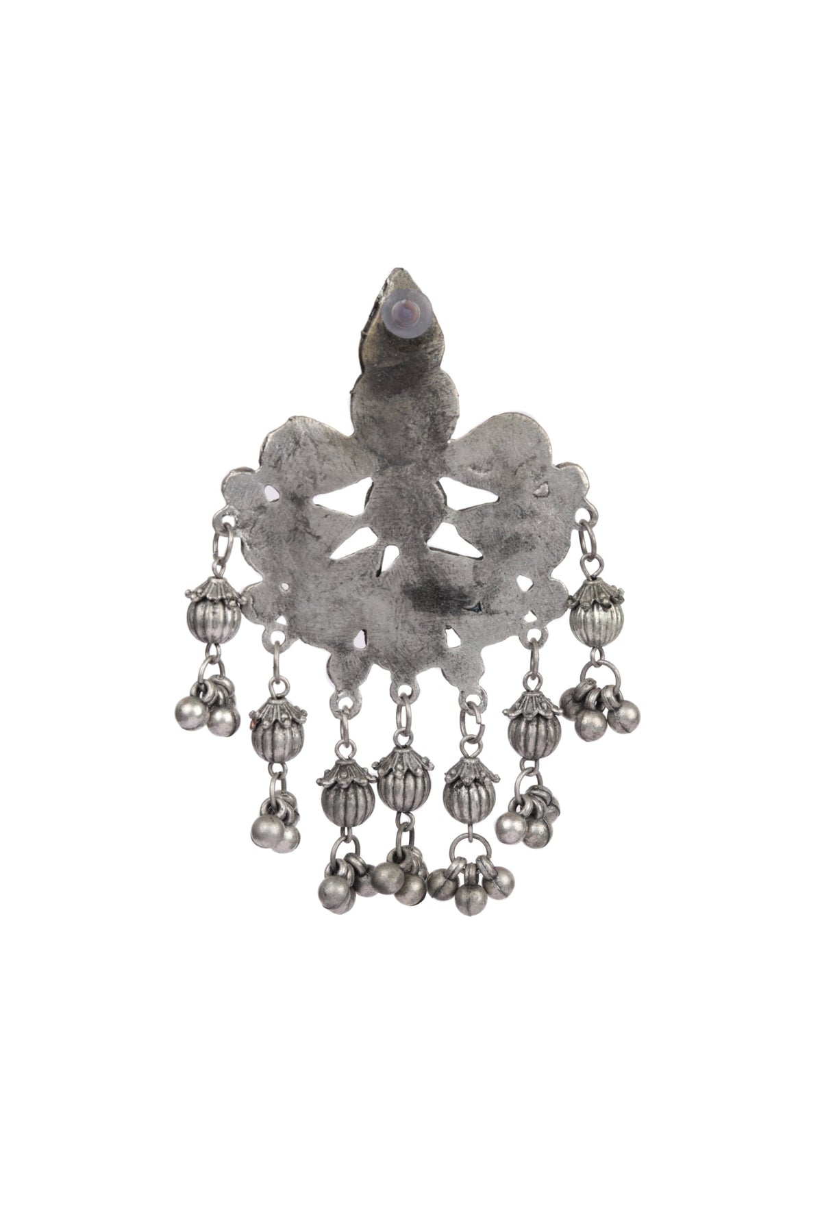 Lightweight Designer Multi Color Glass Meena Flower Design Partywear Earring