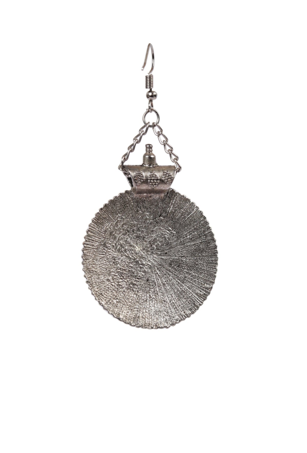 German Silver Round Shaped Earring