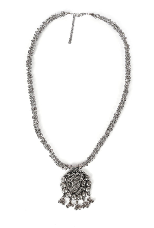 German Silver Partywear Silver Ghunghru Bead Designer Pendant