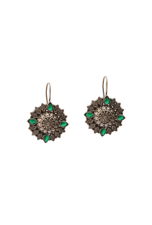 Emerald Gleam Hook Earrings