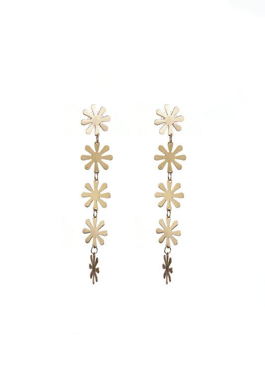 Golden Bloom Drop Earrings