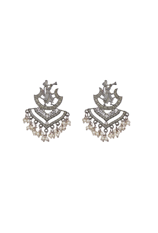 Folk Melody German Silver Earrings
